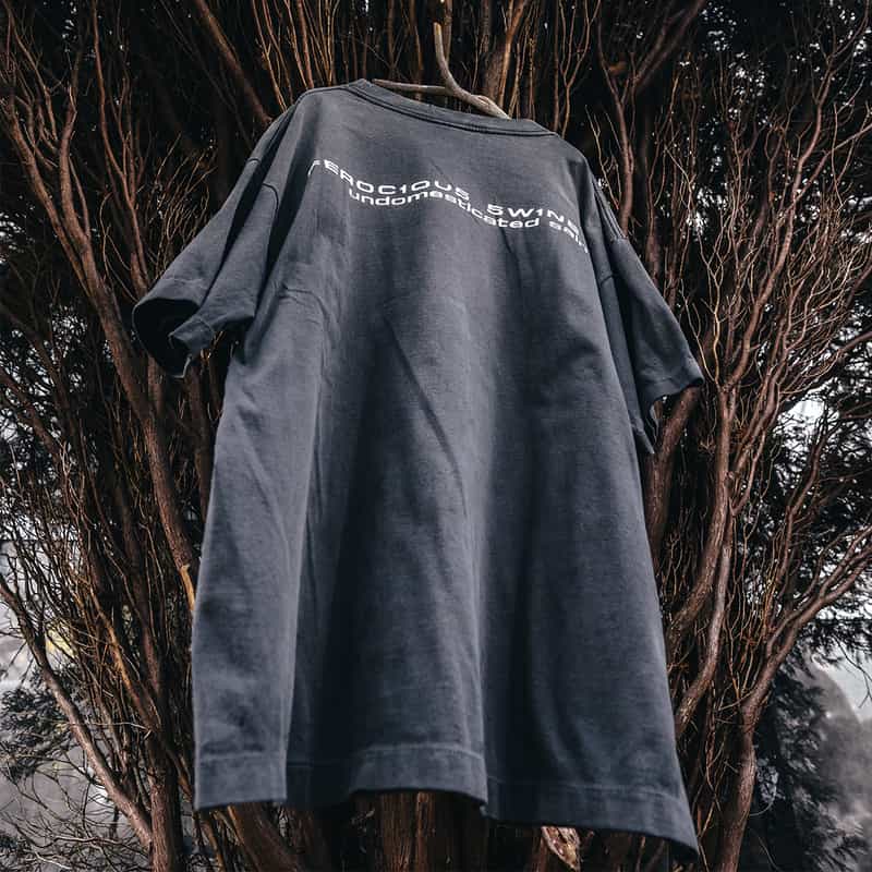 SAINT MXXXXXX SAINT MXXXXXX＜セント マイケル＞ヴィンテージ加工プリントTシャツ BLACK