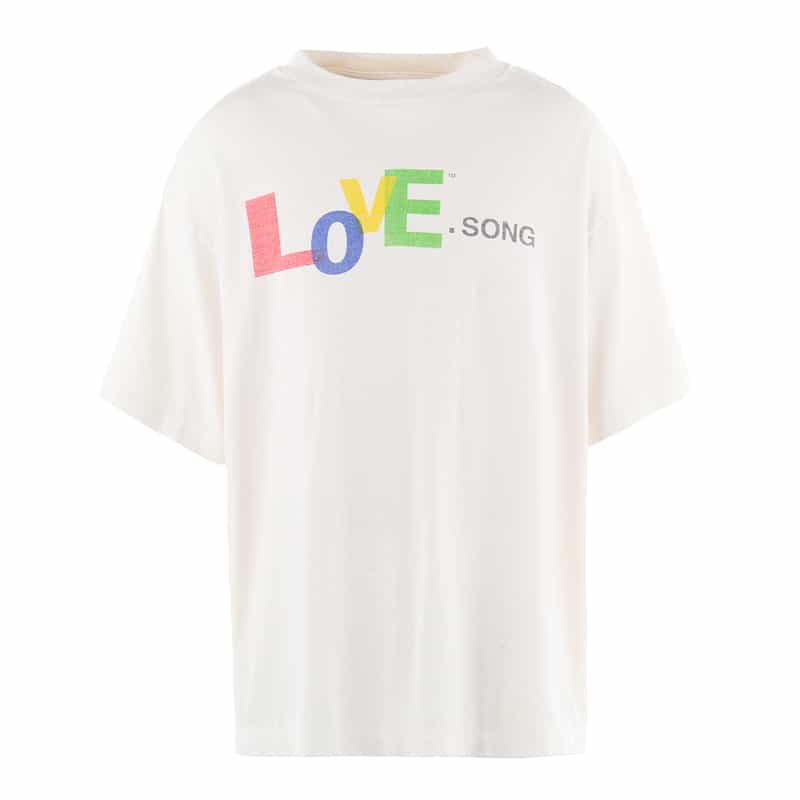 SAINT MXXXXXX ヴィンテージ加工プリントTシャツ WHITE