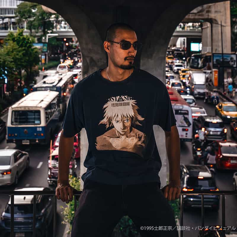 SAINT MXXXXXX SAINT MXXXXXX＜セント マイケル＞ヴィンテージ加工プリントTシャツ NAVY