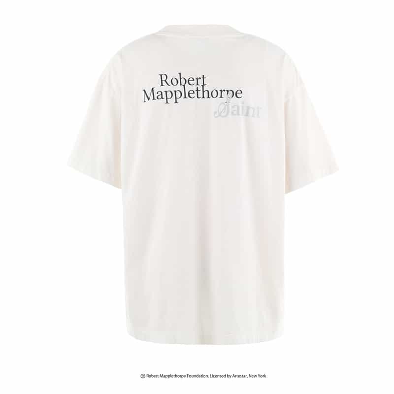 SAINT MXXXXXX SAINT MXXXXXX＜セント マイケル＞ヴィンテージ加工プリントTシャツ WHITE