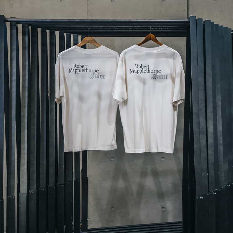 SAINT MXXXXXX SAINT MXXXXXX＜セント マイケル＞ヴィンテージ加工プリントTシャツ WHITE