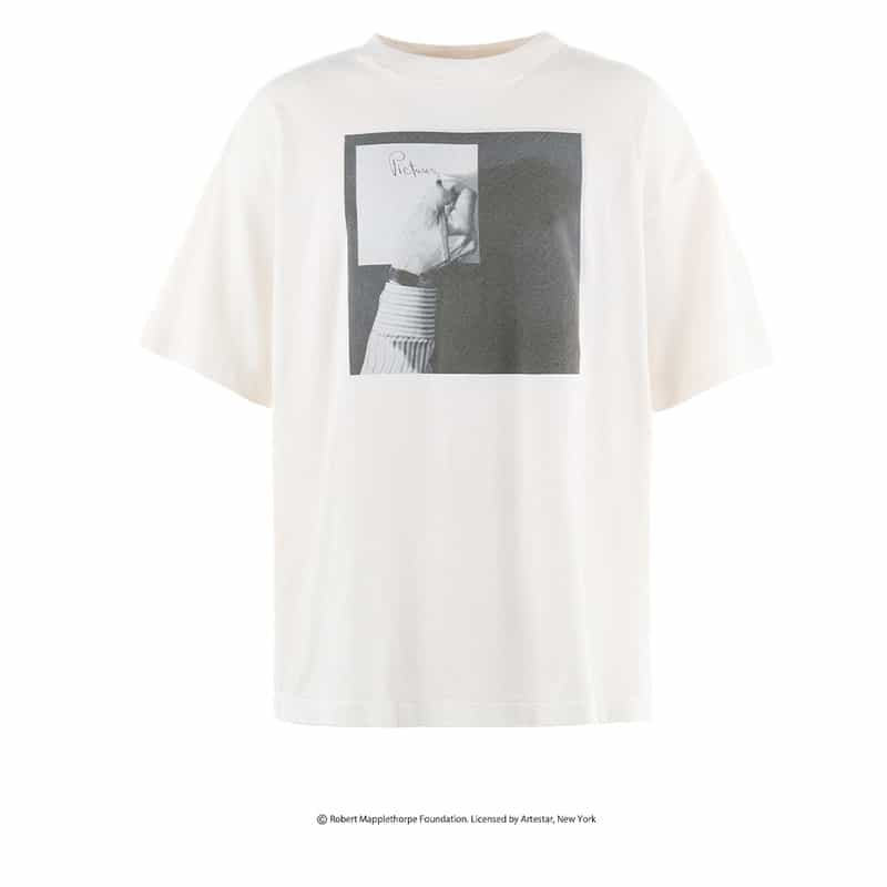 SAINT MXXXXXX ヴィンテージ加工プリントTシャツ WHITE