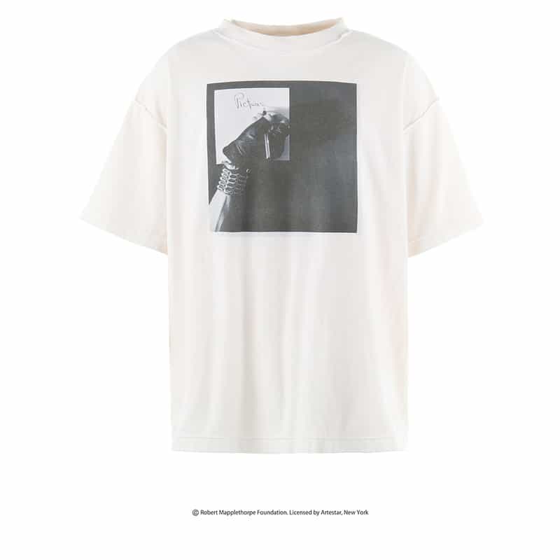 SAINT MXXXXXX SAINT MXXXXXX＜セント マイケル＞ヴィンテージ加工プリントTシャツ WHITE