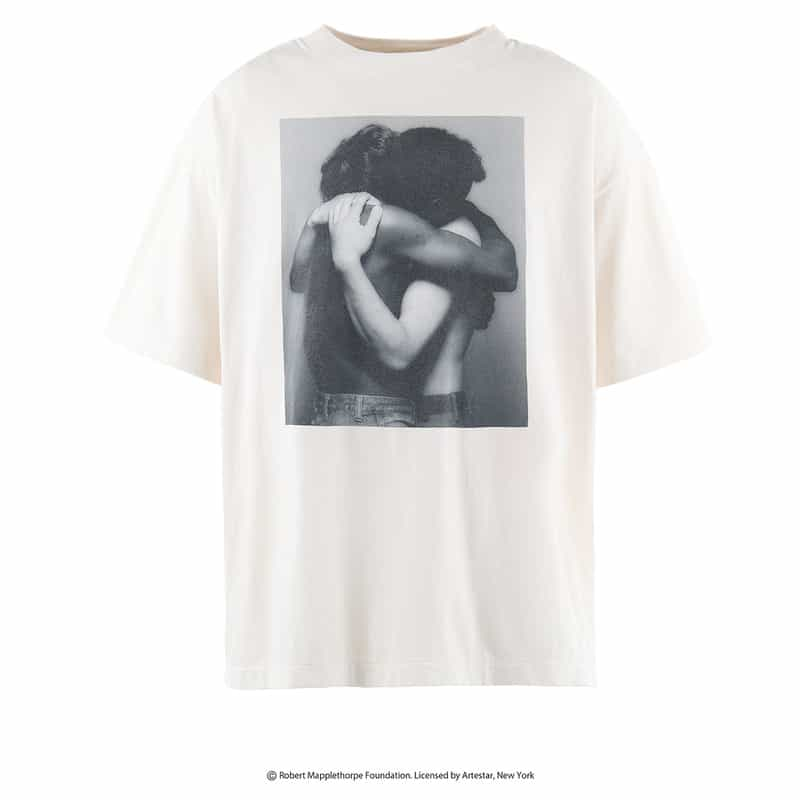 SAINT MXXXXXX ヴィンテージ加工プリントTシャツ WHITE