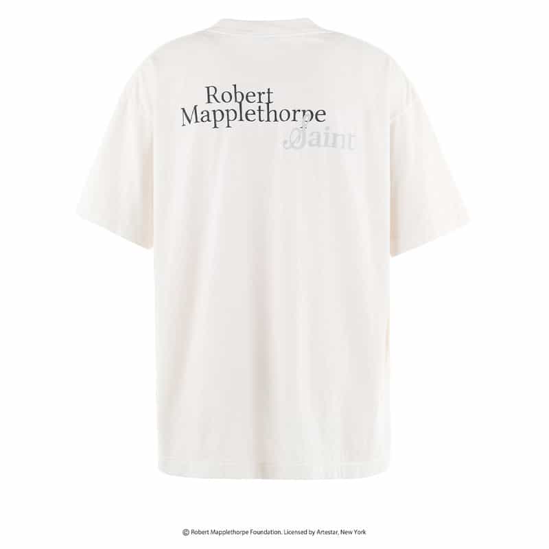 SAINT MXXXXXX SAINT MXXXXXX＜セント マイケル＞ヴィンテージ加工プリントTシャツ WHITE