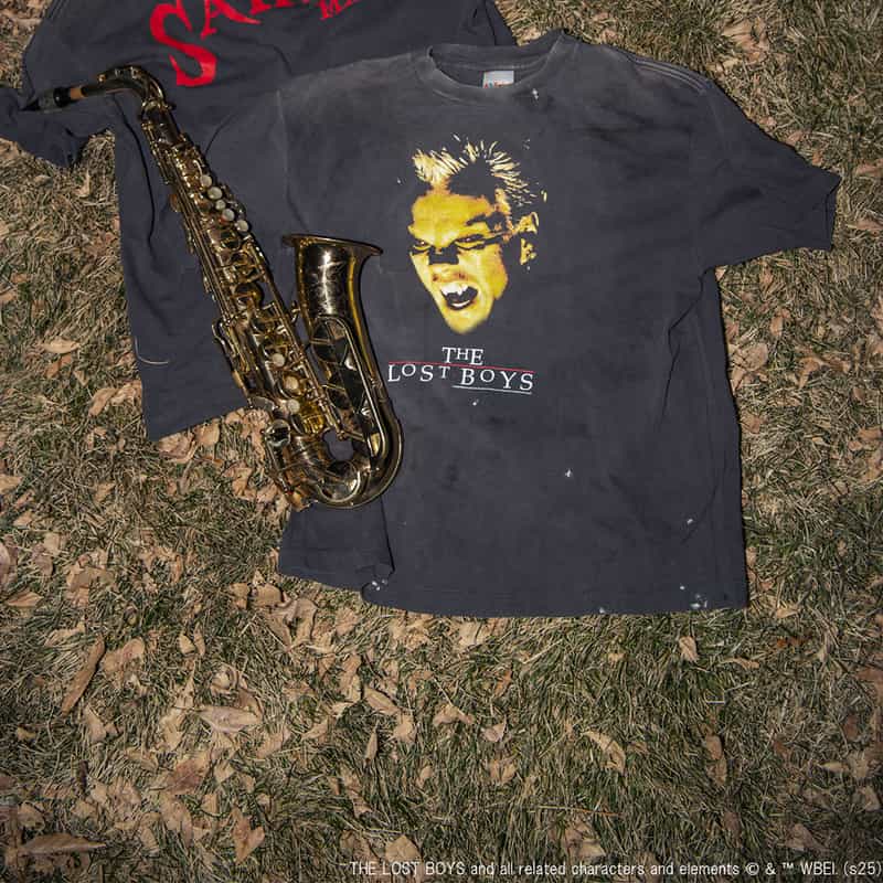 SAINT MXXXXXX SAINT MXXXXXX＜セント マイケル＞ヴィンテージ加工プリントTシャツ BLACK