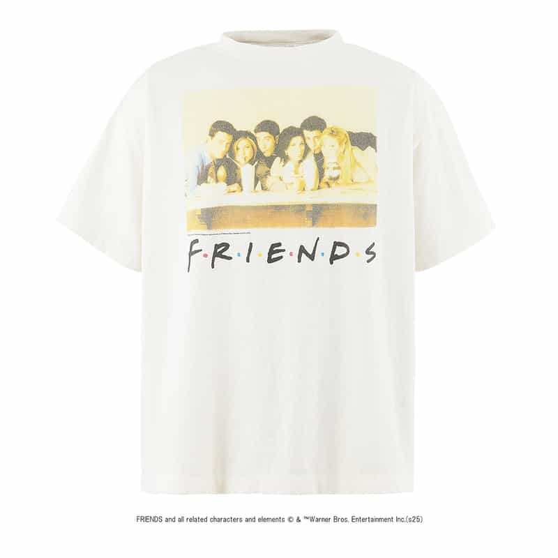 SAINT MXXXXXX ヴィンテージ加工プリントTシャツ WHITE