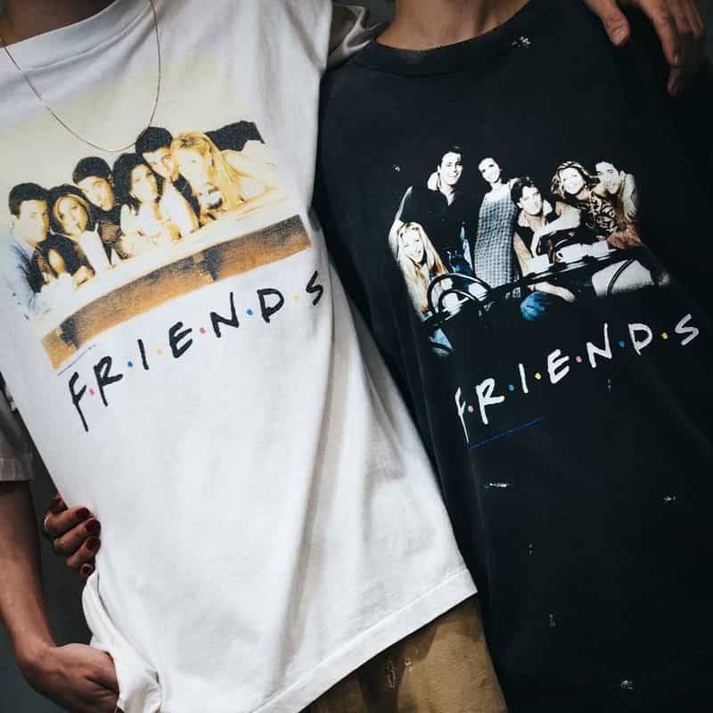 SAINT MXXXXXX SAINT MXXXXXX＜セント マイケル＞ヴィンテージ加工プリントTシャツ WHITE