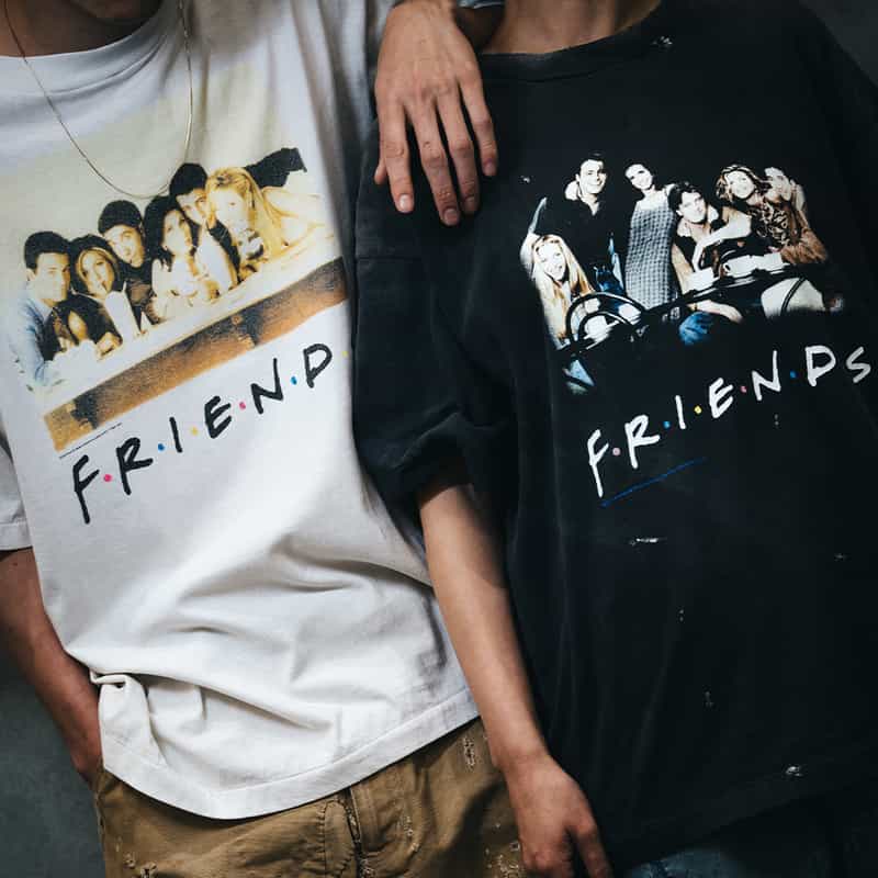 SAINT MXXXXXX SAINT MXXXXXX＜セント マイケル＞ヴィンテージ加工プリントTシャツ WHITE