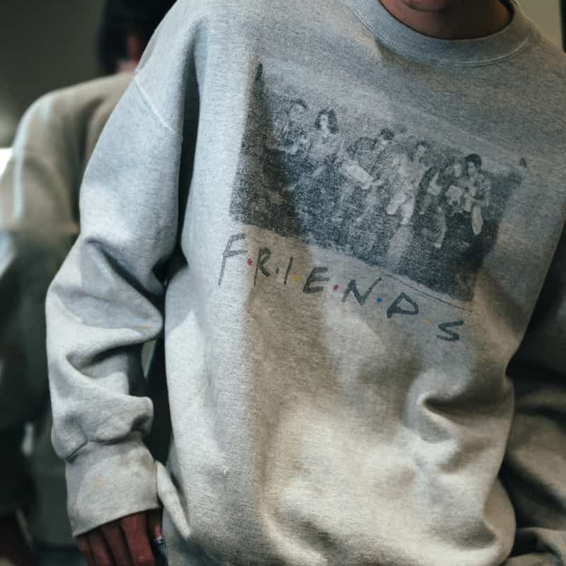 SAINT MXXXXXX SAINT MXXXXXX＜セント マイケル＞ヴィンテージ加工スウェットプルオーバー GRAY