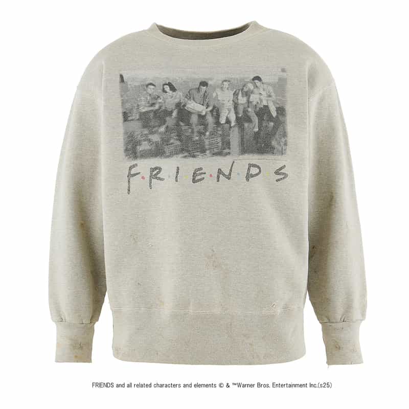 SAINT MXXXXXX SAINT MXXXXXX＜セント マイケル＞ヴィンテージ加工スウェットプルオーバー GRAY