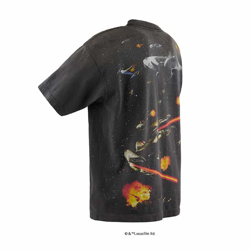 SAINT MXXXXXX SAINT MXXXXXX＜セント マイケル＞ヴィンテージ加工プリントTシャツ BLACK