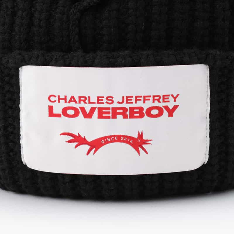 CHARLES JEFFREY LOVERBOY CHARLES JEFFREY LOVERBOY＜チャールズ ジェフリー ラバーボーイ＞耳付きニットキャップ "CHUNKY EARS" BLACK