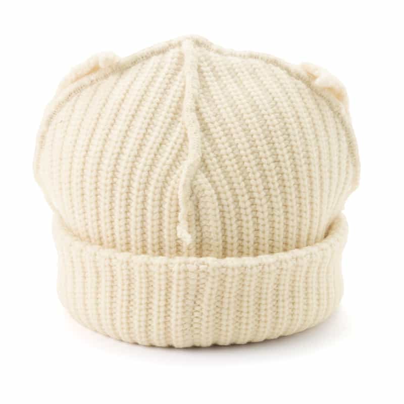 CHARLES JEFFREY LOVERBOY CHARLES JEFFREY LOVERBOY＜チャールズ ジェフリー ラバーボーイ＞耳付きニットキャップ "CHUNKY EARS" WHITE