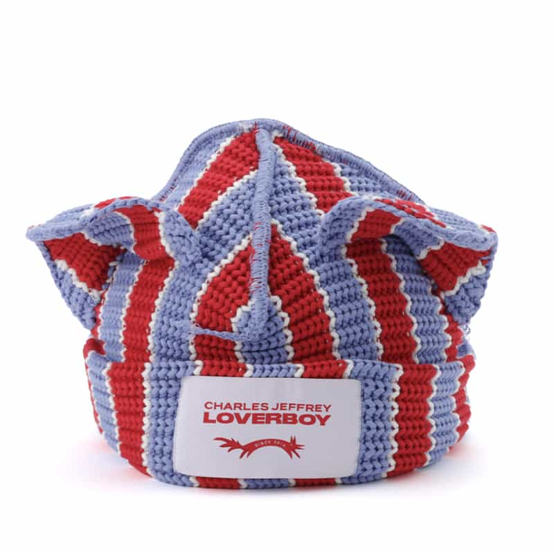 CHARLES JEFFREY LOVERBOY 耳付きニットキャップ "CHUNKY EARS" RED