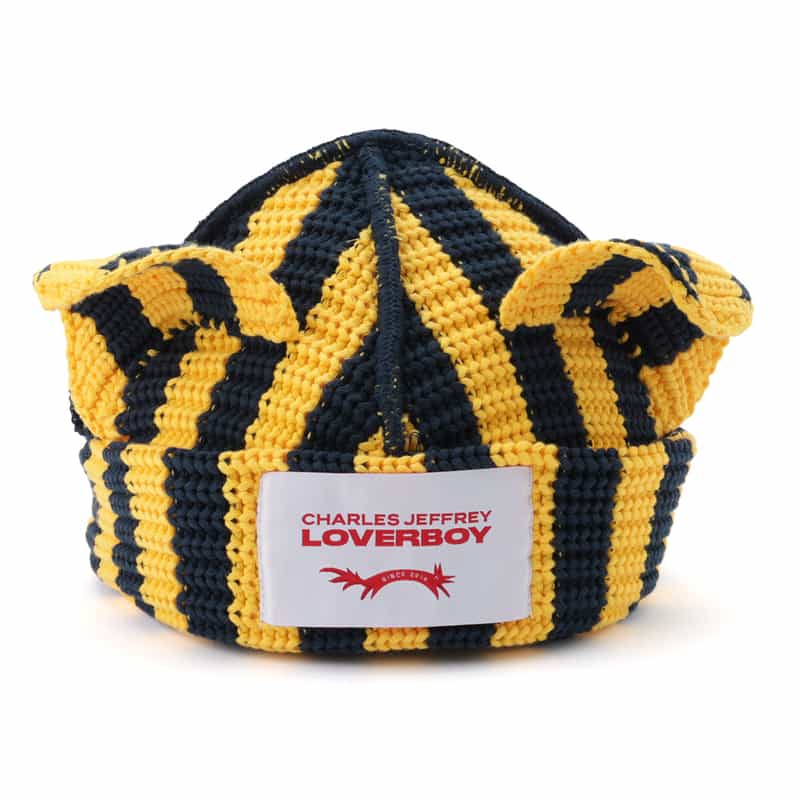 CHARLES JEFFREY LOVERBOY 耳付きニットキャップ "CHUNKY EARS" YELLOW