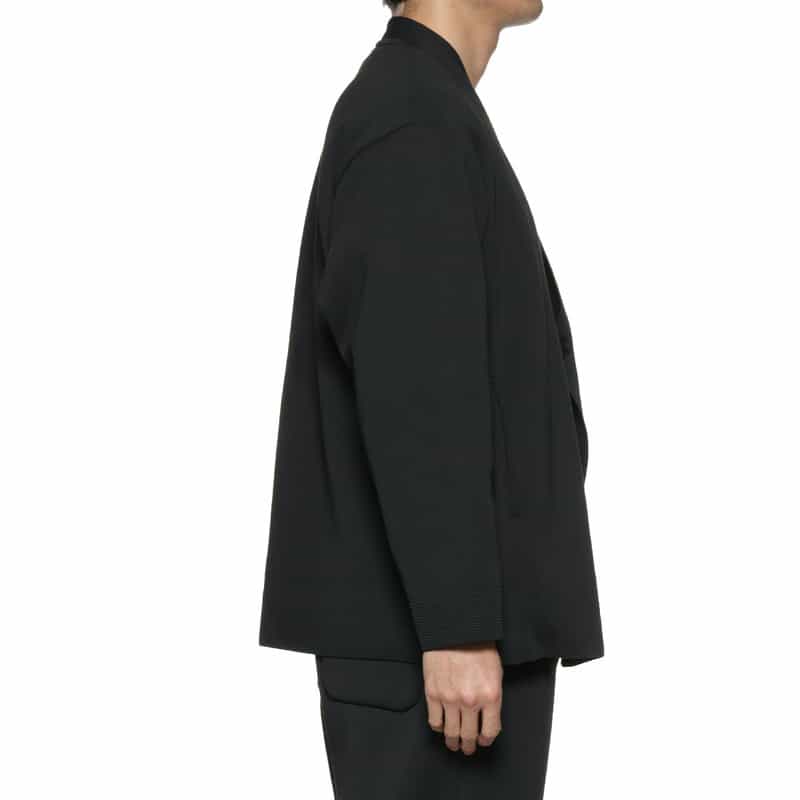 CFCL ダブルブレステッド ノーカラーニットジャケット BLACK