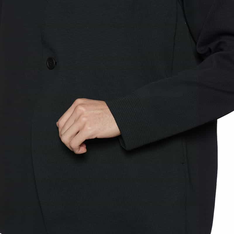 CFCL ダブルブレステッド ノーカラーニットジャケット BLACK