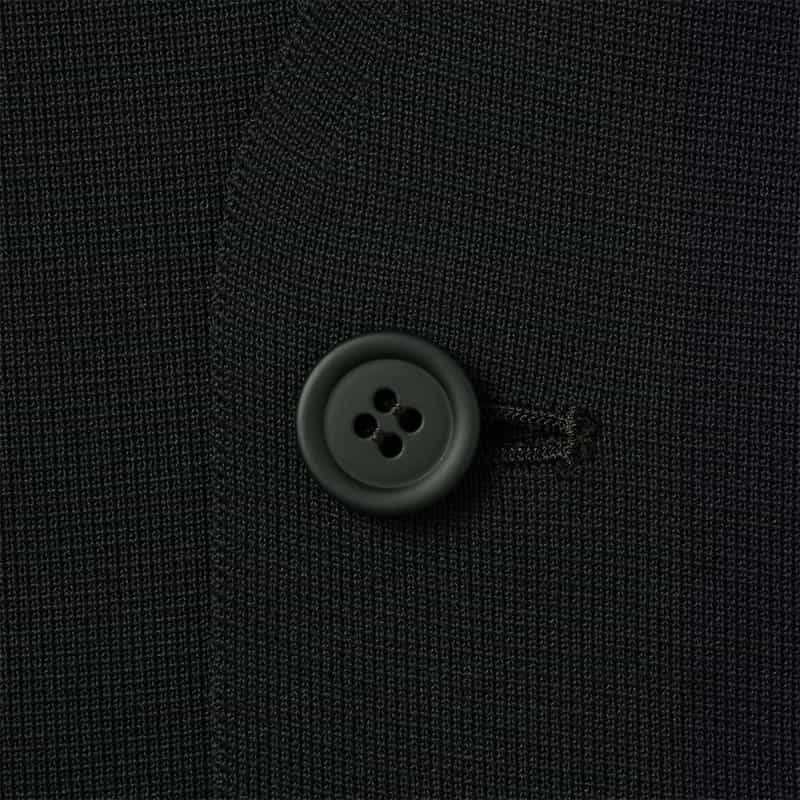 CFCL ダブルブレステッド ノーカラーニットジャケット BLACK