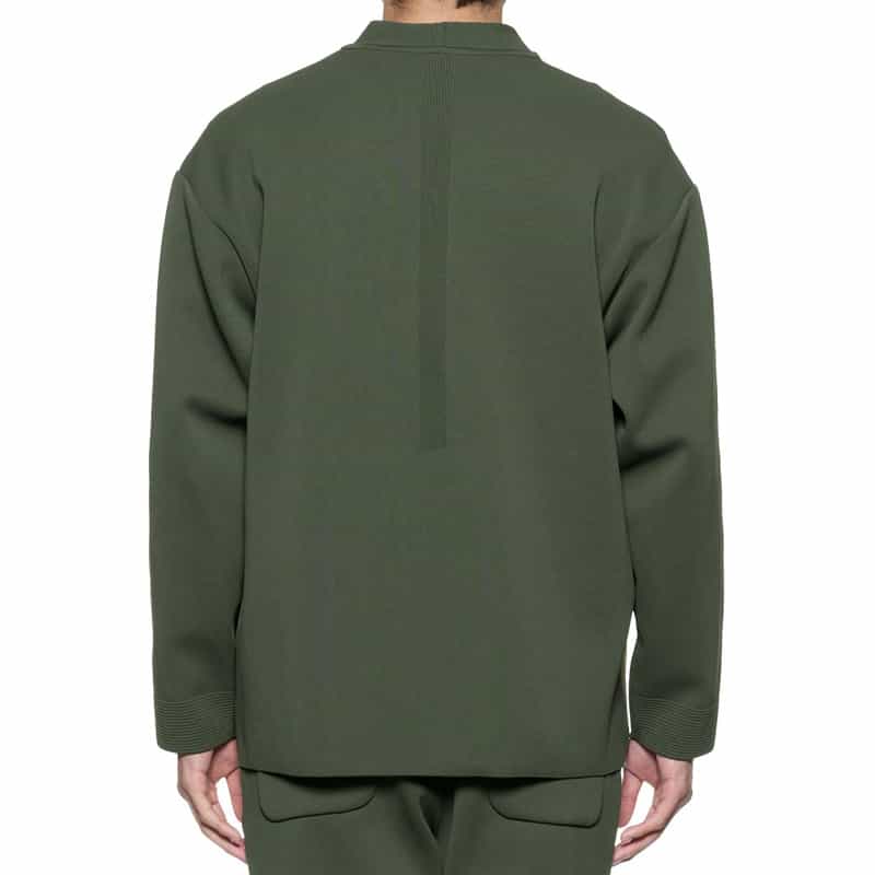 CFCL バーニーズ　ニューヨーク限定ノーカラーニットジャケット OLIVE