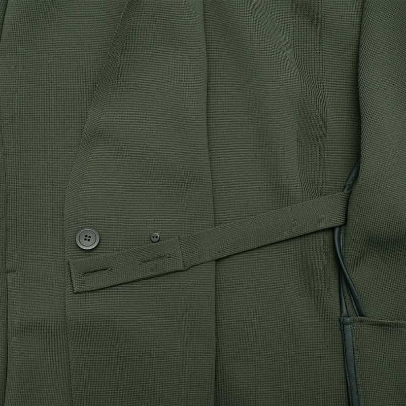 CFCL バーニーズ　ニューヨーク限定ノーカラーニットジャケット OLIVE