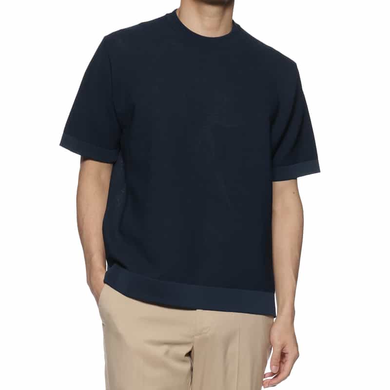 CFCL CFCL＜シーエフシーエル＞ハイゲージニットTシャツ NAVY