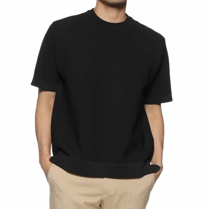 CFCL CFCL＜シーエフシーエル＞ハイゲージニットTシャツ BLACK