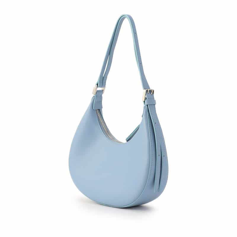 BARNEYS NEW YORK ハーフムーン ショルダーバッグ LT BLUE