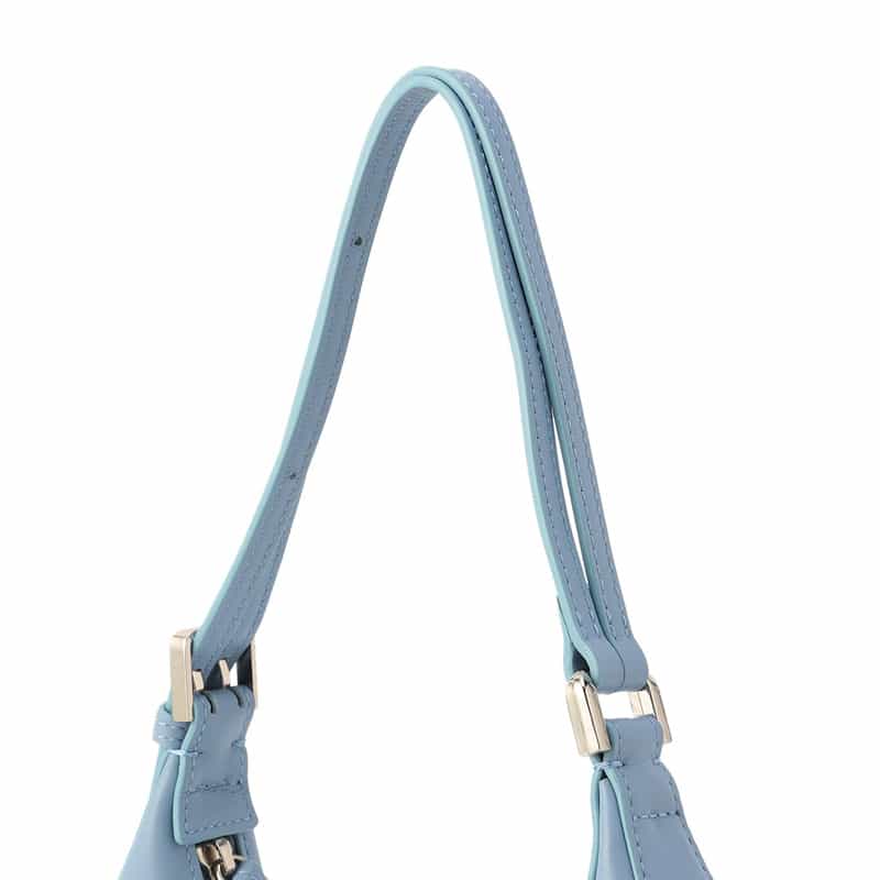 BARNEYS NEW YORK ハーフムーン ショルダーバッグ LT BLUE