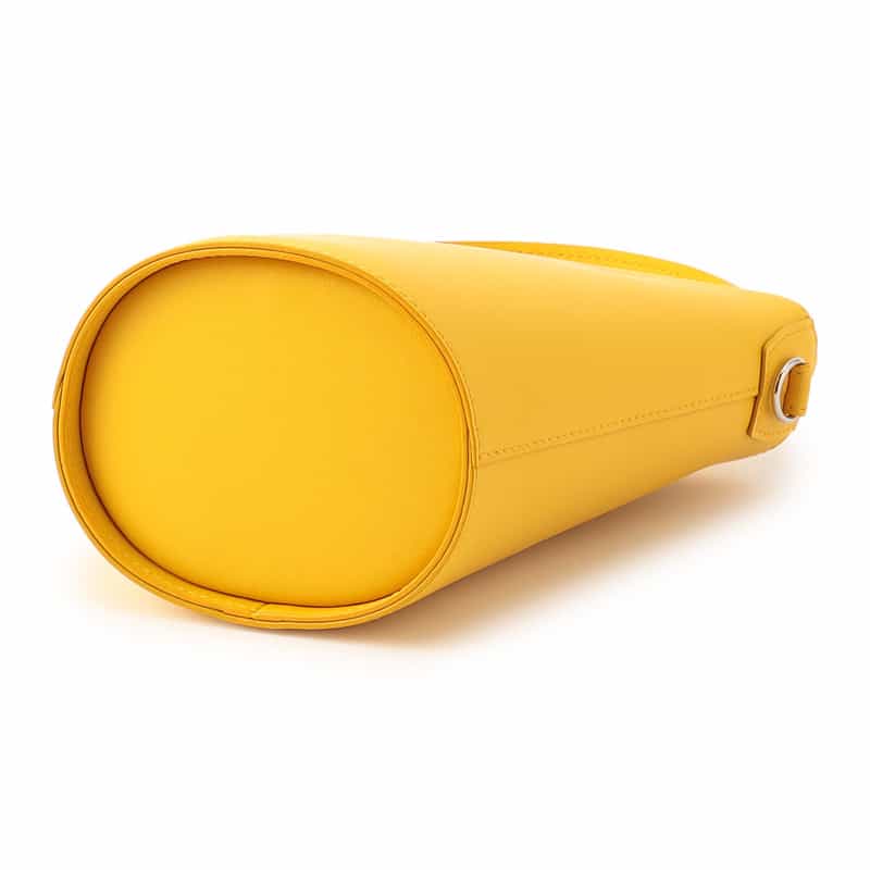 BARNEYS NEW YORK レザー バケット バッグ YELLOW