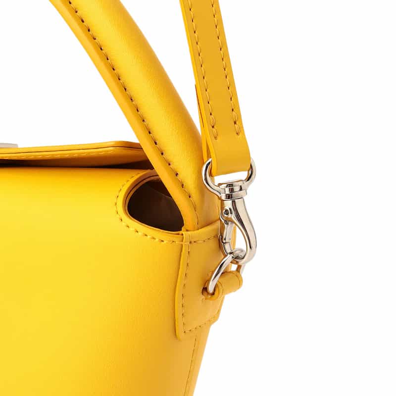 BARNEYS NEW YORK レザー バケット バッグ YELLOW