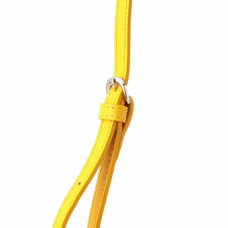 BARNEYS NEW YORK レザー バケット バッグ YELLOW