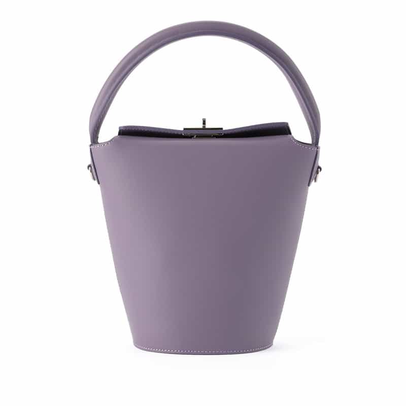 BARNEYS NEW YORK レザー バケット バッグ LT PURPLE