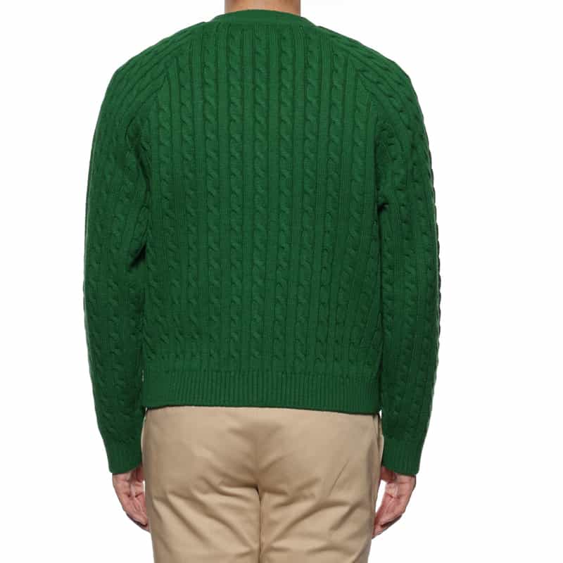 BARNEYS NEW YORK ケーブルニットカーディガン GREEN