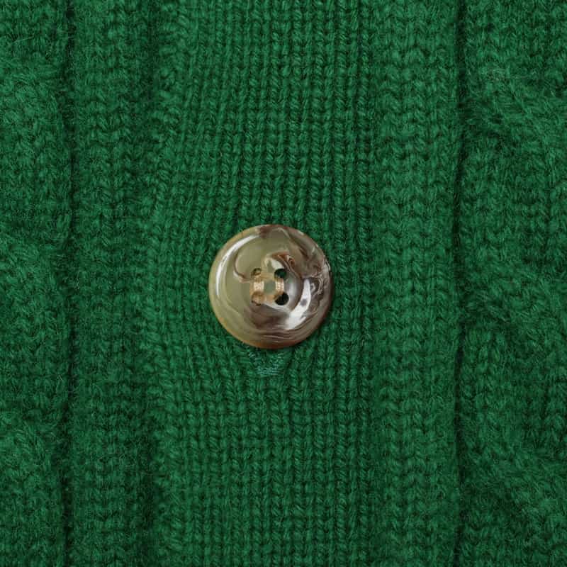 BARNEYS NEW YORK ケーブルニットカーディガン GREEN