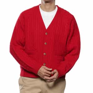 ケーブルニットカーディガン