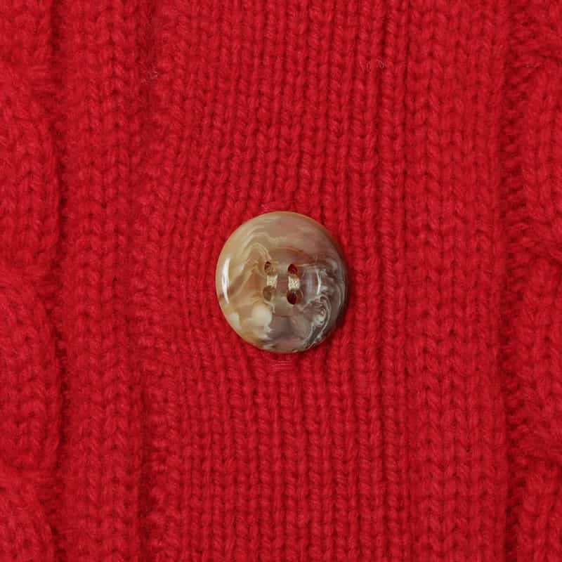 BARNEYS NEW YORK ケーブルニットカーディガン RED