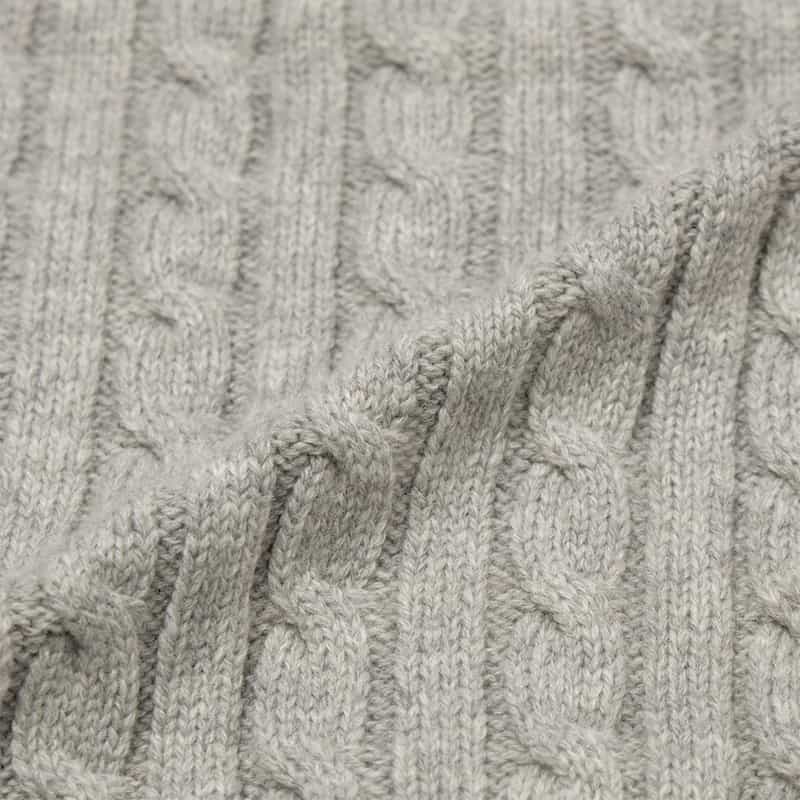 BARNEYS NEW YORK ケーブルニットカーディガン LIGHT GRAY