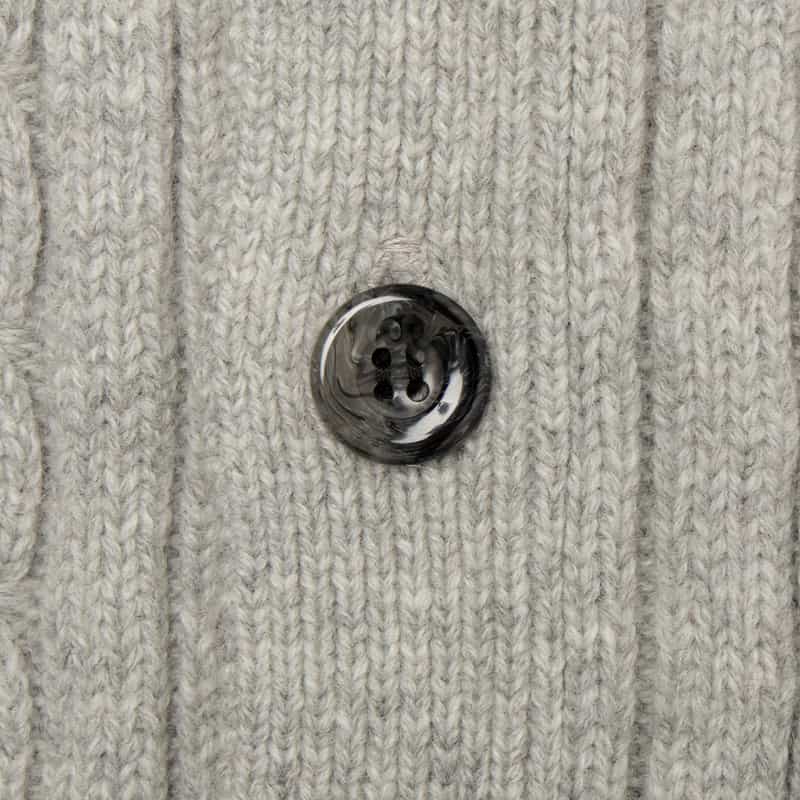 BARNEYS NEW YORK ケーブルニットカーディガン LIGHT GRAY