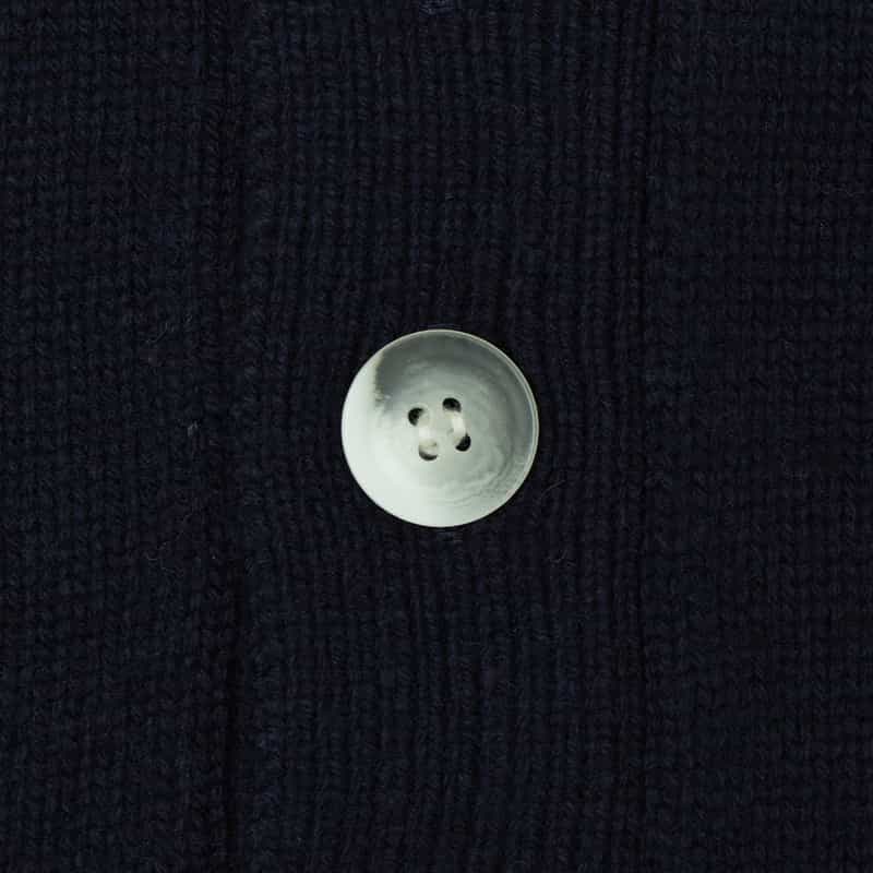 BARNEYS NEW YORK ボーダー柄ポロニットプルオーバー NAVY