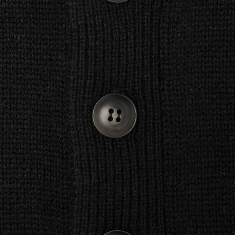 BARNEYS NEW YORK ボーダー柄ポロニットプルオーバー BLACK