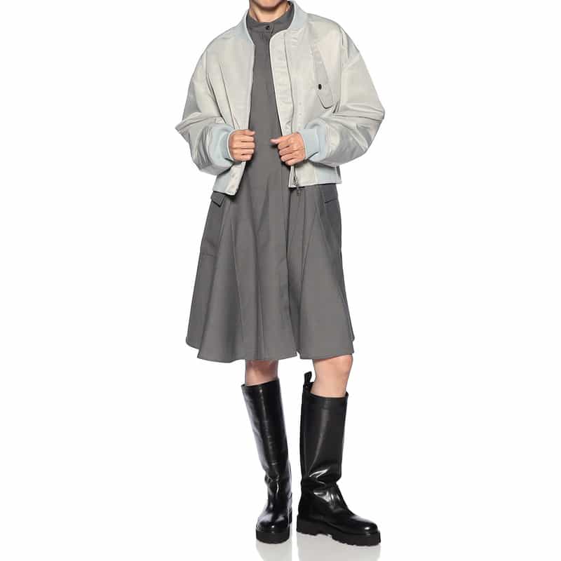 BARNEYS NEW YORK MA-1風ショートブルゾン LT GRAY