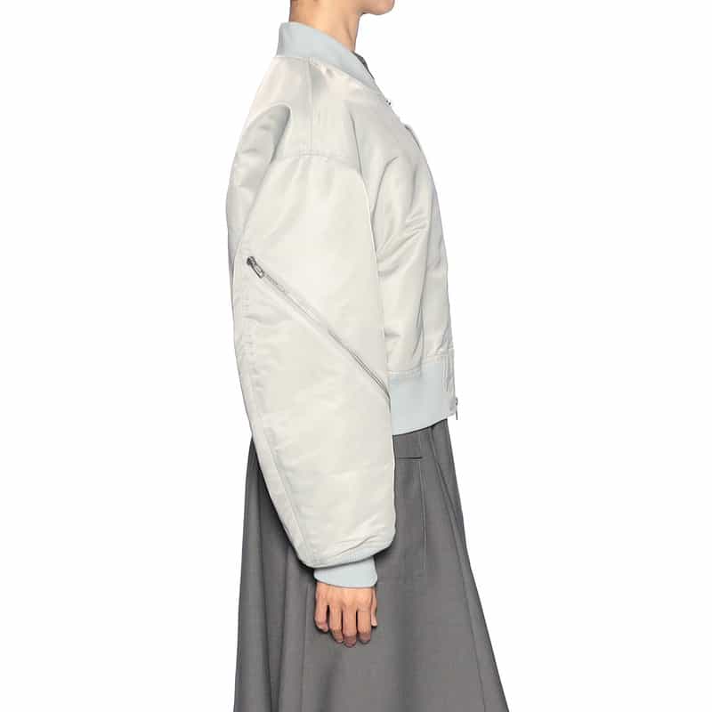 BARNEYS NEW YORK MA-1風ショートブルゾン LT GRAY