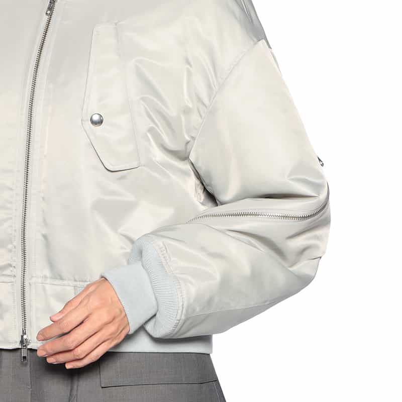 BARNEYS NEW YORK MA-1風ショートブルゾン LT GRAY