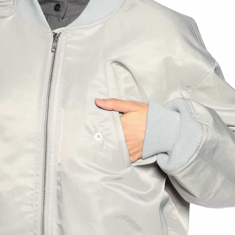 BARNEYS NEW YORK MA-1風ショートブルゾン LT GRAY