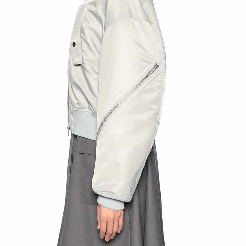 BARNEYS NEW YORK MA-1風ショートブルゾン LT GRAY