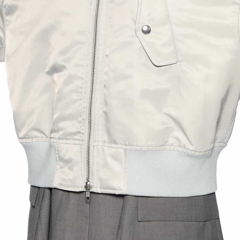 BARNEYS NEW YORK MA-1風ショートブルゾン LT GRAY