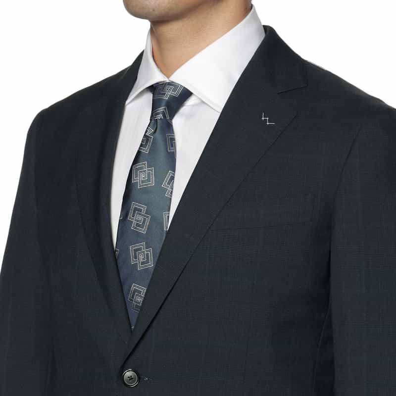 BARNEYS NEW YORK グレンチェック柄スーツ "MANHATTAN" NAVY