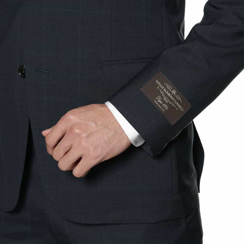 BARNEYS NEW YORK グレンチェック柄スーツ "MANHATTAN" NAVY