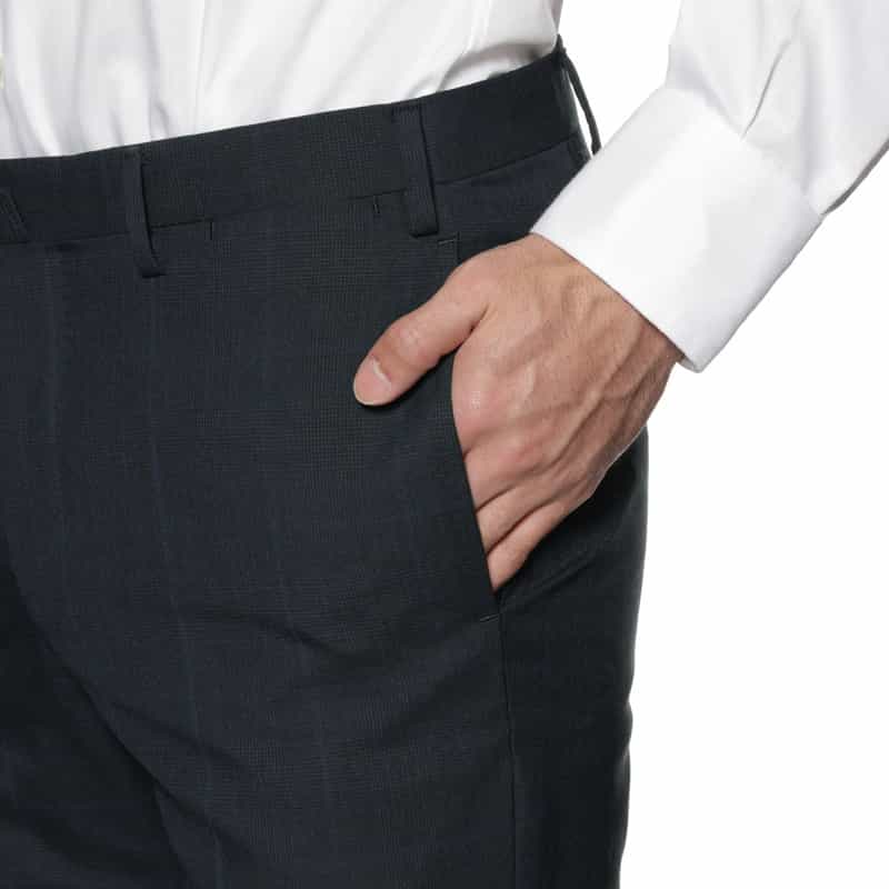 BARNEYS NEW YORK グレンチェック柄スーツ "MANHATTAN" NAVY